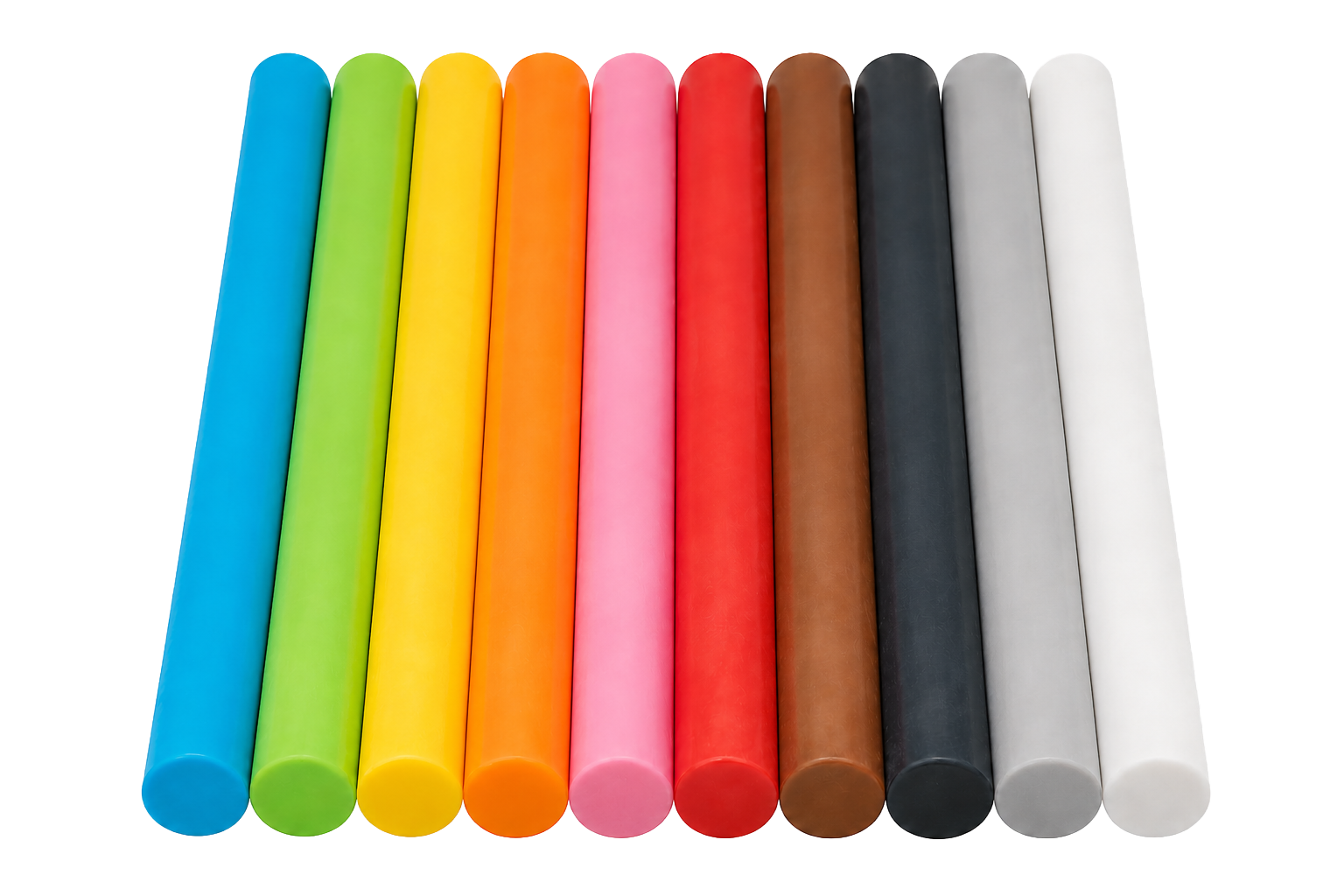 Muestra de barritas de colores vibrantes Makyco