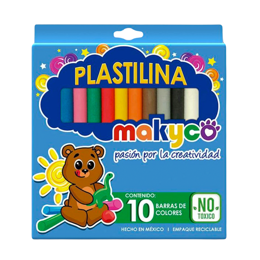 Caja de Plastilina Barrita de Colores Vibrantes Makyco